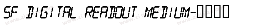 SF Digital Readout Medium字体转换